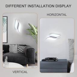 Pheashine White Aluminum 29cm Rectangular LED Wall Light 20W 6500K 2300 Lumens - thumbnail 8