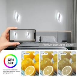 Pheashine White Aluminum 29cm Rectangular LED Wall Light 20W 6500K 2300 Lumens - thumbnail 5