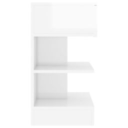 Berkfield Home Bedside Cabinet High Gloss White 40x35x65 cm Engineered Wood - Size: 40 x 35 x 65 cm - thumbnail 6