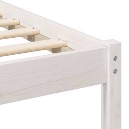 Berkfield Home Bed Frame with Headboard White 160 x 200 cm Solid pine wood - thumbnail 8