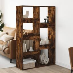 Berkfield Home Room Divider Smoked Oak100x33x155.5 cm Engineered Wood in Brown - Size: 100x33x155.5 cm - thumbnail 2