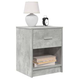 Berkfield Home Bedside Cabinets 2 pcs with Drawer Concrete Grey 40x34x50 cm - Size: 40 x 34 x 50 cm - thumbnail 2