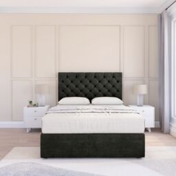 "Sloomy Mayfair Dumfries Bed Set With 4 Drawers, Mattress & 26"" Headboard in Black - Size: King" - thumbnail 2