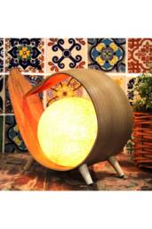 KDMD Natural Rattan Table Lamp - Boho, Rustic, Scandinavian Decor - thumbnail 2