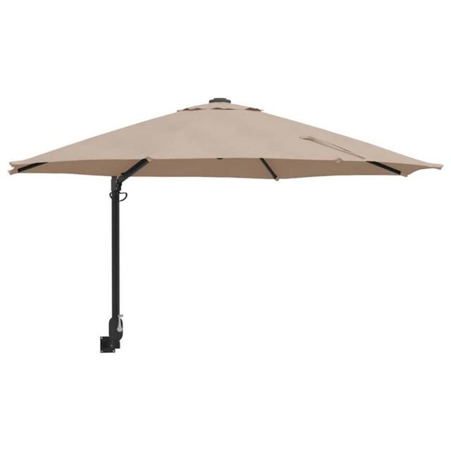 Berkfield Home Patio Umbrella Taupe Polyester Large Foldable Patio Umbrella - image 1