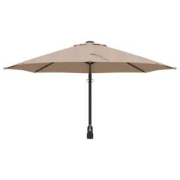 Berkfield Home Patio Umbrella Taupe Polyester Large Foldable Patio Umbrella - thumbnail 4