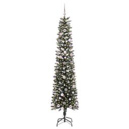 Berkfield Home Elegant Artificial Christmas Tree with 300 LEDs Green 58 x 58 x 240 cm - thumbnail 1