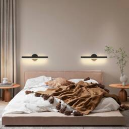 Goeco LED Bathroom Mirror Light, 12W, 300° Rotatable, LED Mirror Lamp, 3000K in Black - thumbnail 4