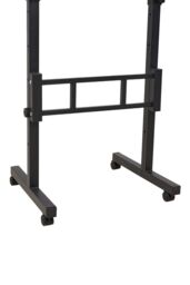 Living and Home Height Adjustable Mobile Laptop Desk with Wheels in Black - thumbnail 7