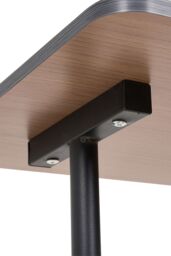 Living and Home Height Adjustable Mobile Laptop Desk with Wheels in Black - thumbnail 5