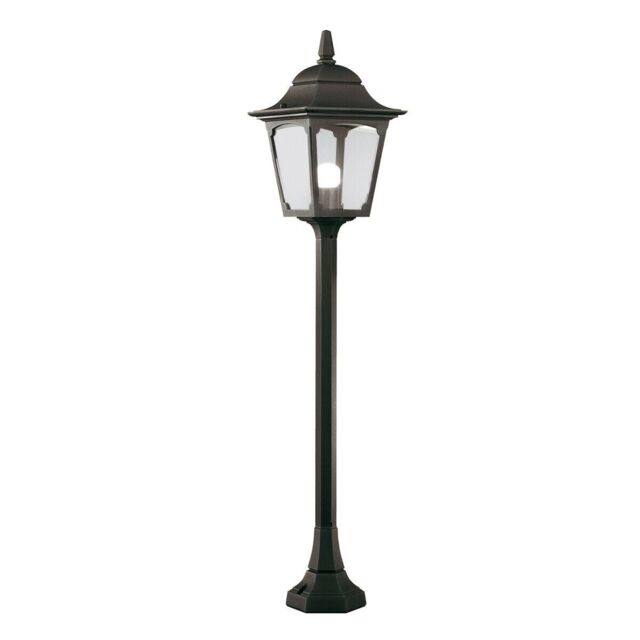 Loops Outdoor IP44 1 Bulb Short Mini Lamp Post Pillar Black LED E27 100W d00308