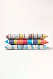 Homescapes Seat Pad Luxury Cotton Multi Striped Indoor Outdoor Garden Cushion, 40cm - thumbnail 6