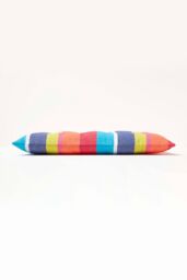 Homescapes Seat Pad Luxury Cotton Multi Striped Indoor Outdoor Garden Cushion, 40cm - thumbnail 5