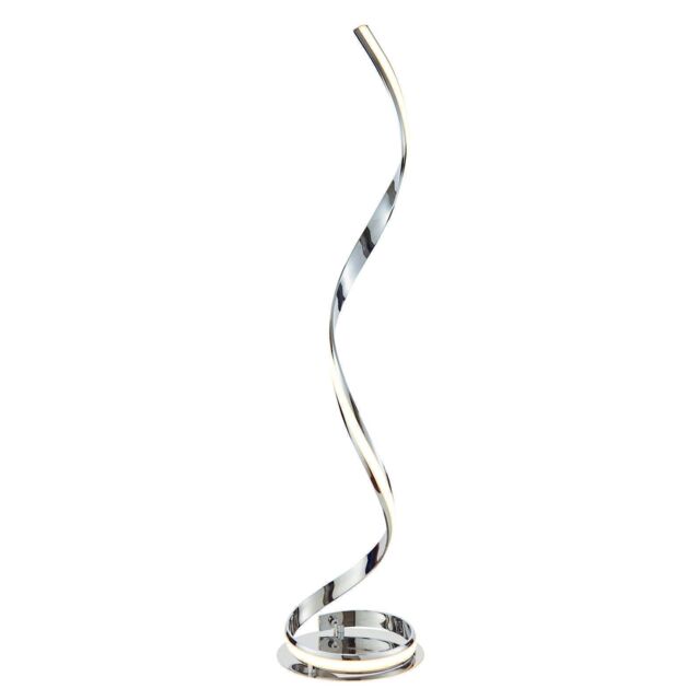 Loops Floor Lamp Light Chrome & White Acrylic 22W LED module Bulb Included - image 1