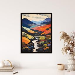 Wee Blue Coo Wall Art Print Brecon Beacons Beauty Wales Autumnal Living Room Framed - Size: A4 - thumbnail 4