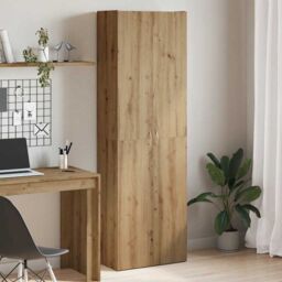 Berkfield Home Highboard Artisan Oak 60x32x190 cm Engineered Wood in Brown - Size: 60 x 32 x 190 cm - thumbnail 1
