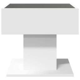 Berkfield Home Coffee Table with LED White 50x50x45 cm Engineered Wood - Size: 50 x 50 x 45 cm - thumbnail 7