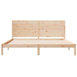 Berkfield Home Extra Long Bed Frame without Mattress 200x210 cm Solid Wood in Brown - thumbnail 4