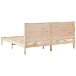 Berkfield Home Extra Long Bed Frame without Mattress 200x210 cm Solid Wood in Brown - thumbnail 6