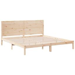 Berkfield Home Extra Long Bed Frame without Mattress 200x210 cm Solid Wood in Brown - thumbnail 3