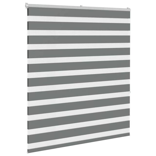 Berkfield Home Elegant Zebra Blind Dark Grey 125x150 cm Fabric Width 120.9 cm Po - image 1