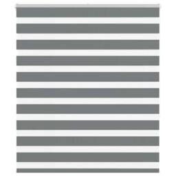 Berkfield Home Elegant Zebra Blind Dark Grey 125x150 cm Fabric Width 120.9 cm Po - thumbnail 2