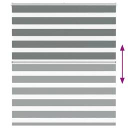 Berkfield Home Elegant Zebra Blind Dark Grey 125x150 cm Fabric Width 120.9 cm Po - thumbnail 5