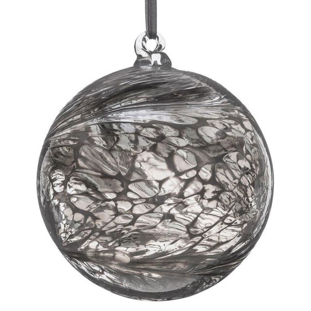 Sienna Glass 15cm Friendship Ball Pastel Silver - image 1