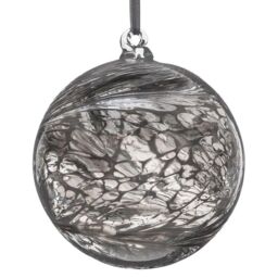 Sienna Glass 15cm Friendship Ball Pastel Silver - thumbnail 1