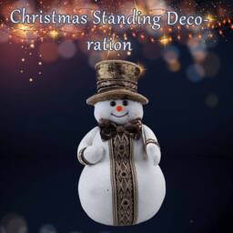 VFM e-Store Christmas Snowman Decoration 39cm x 20cm White X 1 - Size: 39 cm x 20 cm - thumbnail 3