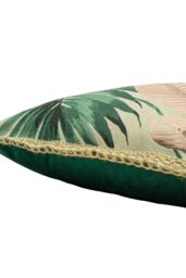 Furn Amazonia Braid Trimmed Jacquard Printed Cushion in Pink - Size: 50 cm x 50 cm - thumbnail 3