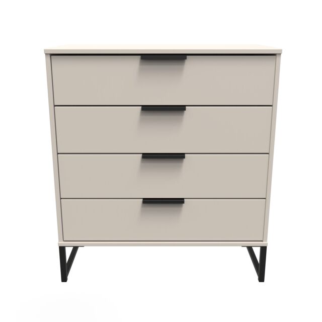 Ready Assembled 2 U Fuji 4 Drawer Chest (Ready Assembled) in Taupe - image 1