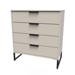 Ready Assembled 2 U Fuji 4 Drawer Chest (Ready Assembled) in Taupe - thumbnail 3