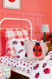 Wee Blue Bell 'Ladybird' Fitted Sheet in Red - Size: Single