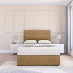 "Sloomy Texas Divan Bed Base 2 Drawers & 54"" Floor Standing Headboard in Bronze - Size: Small Single" - thumbnail 2