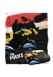 The Police Stripes & Heads Silky Touch Super Soft Throw Blanket 152 X 127 cm in White - thumbnail 2