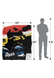 The Police Stripes & Heads Silky Touch Super Soft Throw Blanket 152 X 127 cm in White - thumbnail 5