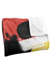 The Police Stripes & Heads Silky Touch Super Soft Throw Blanket 152 X 127 cm in White - thumbnail 3