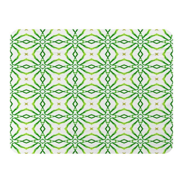 Benjamin Tate Design Swimwear Fabric Green Alluring Boho Chic Blanket in Natural - Size: 120 cm x 150 cm - image 1
