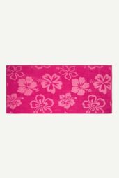 Homescapes Pink Flower 100% Cotton Beach Towel - thumbnail 2
