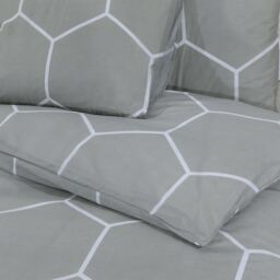 Berkfield Home Duvet Cover Set Grey 140x200 cm Cotton - thumbnail 5
