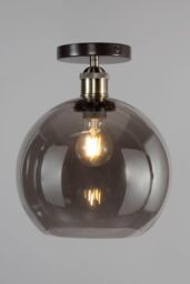 BHS Lighting Carter Flush Ceiling Light in Bronze - thumbnail 1