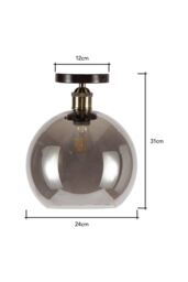 BHS Lighting Carter Flush Ceiling Light in Bronze - thumbnail 5
