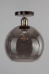 BHS Lighting Carter Flush Ceiling Light in Bronze - thumbnail 2