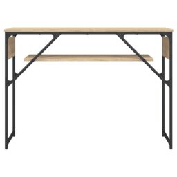 Berkfield Home Console Table with Shelf Sonoma Oak 105x30x75cm Engineered Wood in Brown - Size: 105 x 30 x 75 cm - thumbnail 4