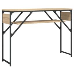 Berkfield Home Console Table with Shelf Sonoma Oak 105x30x75cm Engineered Wood in Brown - Size: 105 x 30 x 75 cm - thumbnail 2