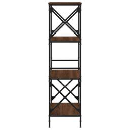 Berkfield Home Decorative Bookcase 4-Tier Brown Oak 59x35x132 cm Engineered Wood - Size: 59 x 35 x 132 cm - thumbnail 5