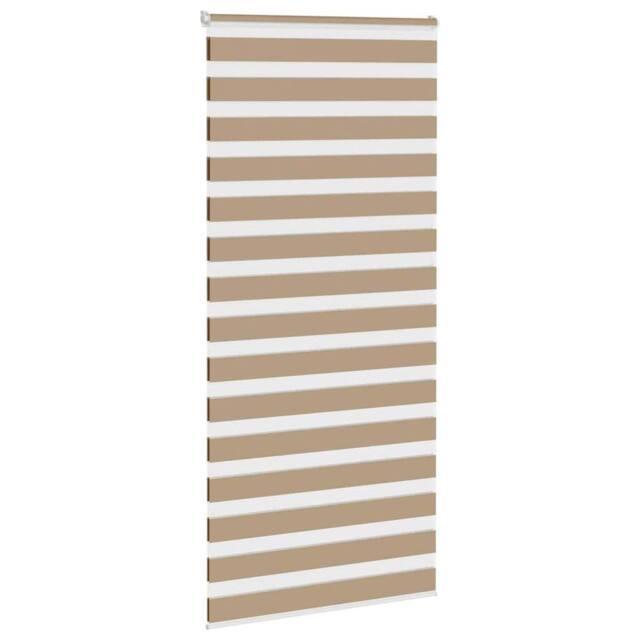 Berkfield Home Elegant Zebra Blind Sand Brown 110x200 cm Fabric Width 105.9 cm P - image 1
