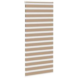Berkfield Home Elegant Zebra Blind Sand Brown 110x200 cm Fabric Width 105.9 cm P - thumbnail 1