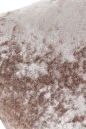 Paoletti Verona Crushed Velvet Sqaure Polyester Filled Cushion in Natural - Size: 55 cm x 55 cm - thumbnail 3